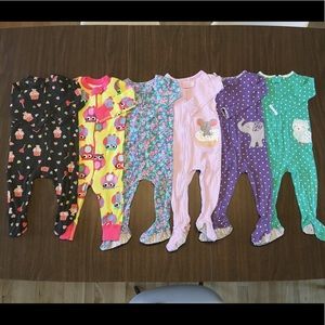 Lot of 6 cotton pjs size 12 mos